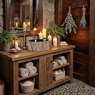 Lavabo Madera Fosil Olivia
