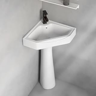 Lavabo de Pie Ceramica Compacto Esquinero