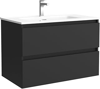 Salgar Bequia 80cm Negro Mate con Lavabo