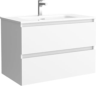 Salgar Bequia 80cm Blanco Lacado con Lavabo