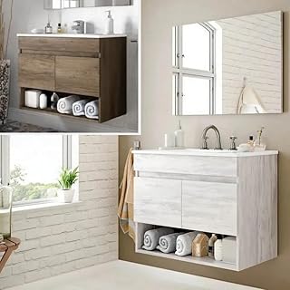 Bagno Italia 80cm Roble Blanqueado con Lavabo