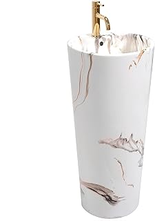 Rea Blanka Marble Lavabo de Pie Blanco