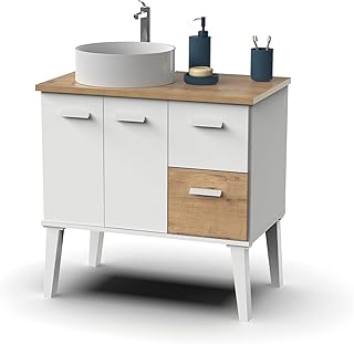 Muebles Pitarch 80cm con Patas Altas y 2 Cajones