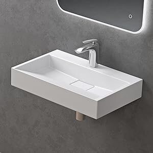 doporro Lavabo Marmol Fundido Blanco Mate