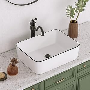 DeerValley Lavabo Rectangular Ceramica Vitrificada